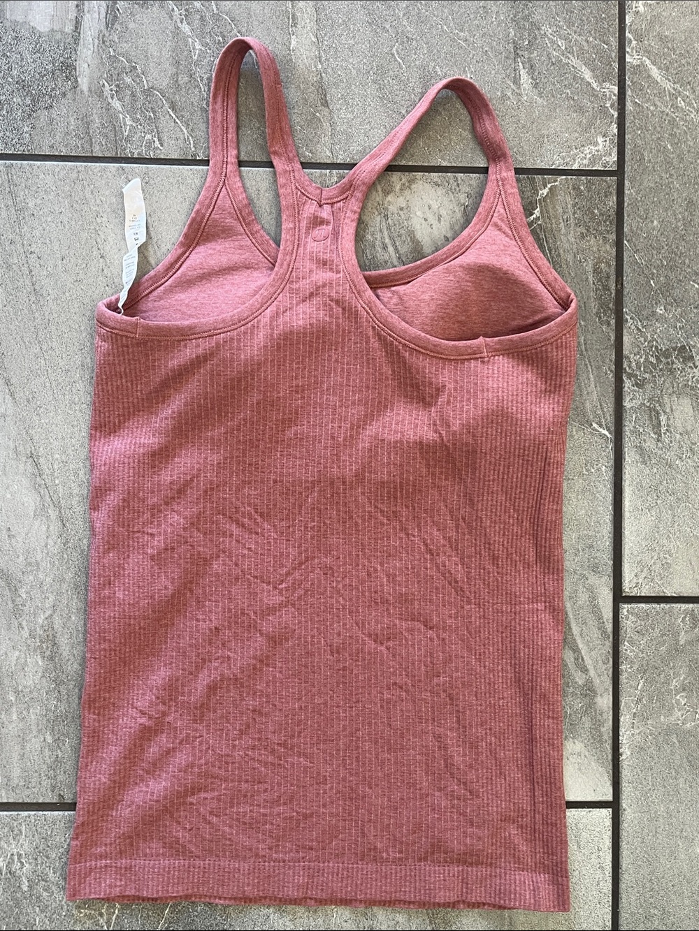 🍋 Lululemon Ebb To Street Tank Top Size 8 Ribbed Mauve Dusty Rose
